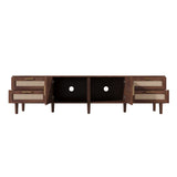 Modern 78-Inch Solid Wood Media Console TV Stand - Omega Lifestyles