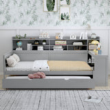 Multi-Functional Wooden Bed Frame With Trundle And Desk - Omega Lifestyles