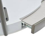 Modern Round Ceramic Top Coffee Table With Storage Drawers - Omega Lifestyles