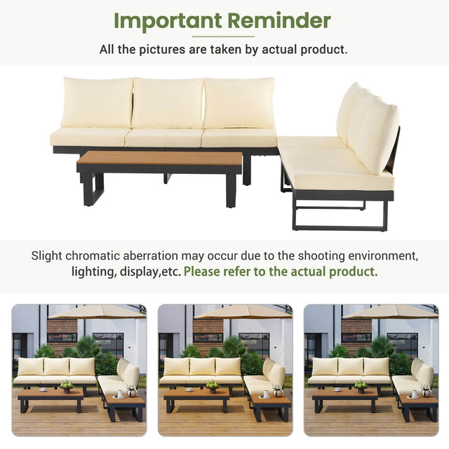 Adjustable Reclining Outdoor Sectional Patio Furniture Set - Omega Lifestyles