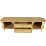Rattan Solid Wood TV Stand With Storage Drawers - Sleep Galleria