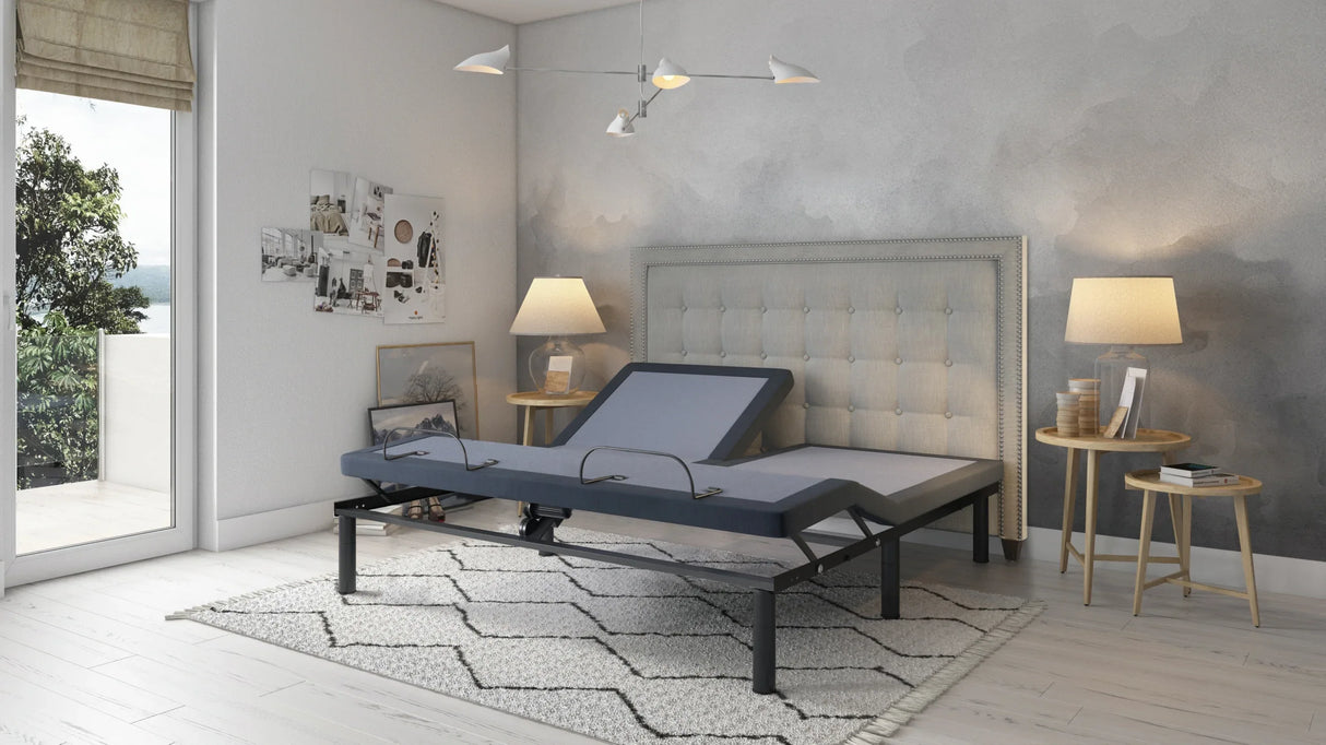 Queen BT3000 Split Top Adjustable Bed Base With Massage - Omega Lifestyles