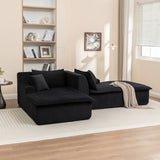 Corduroy Foam Upholstered Chaise Lounge Sleeper Chair - Omega Lifestyles