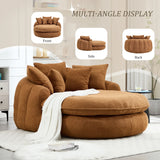 Oversized Chenille Memory Foam Bean Bag Sofa With Pillows - Omega Lifestyles