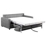 Grey Upholstered Queen Sleeper Sofa With Memory Foam Mattress - Omega Lifestyles