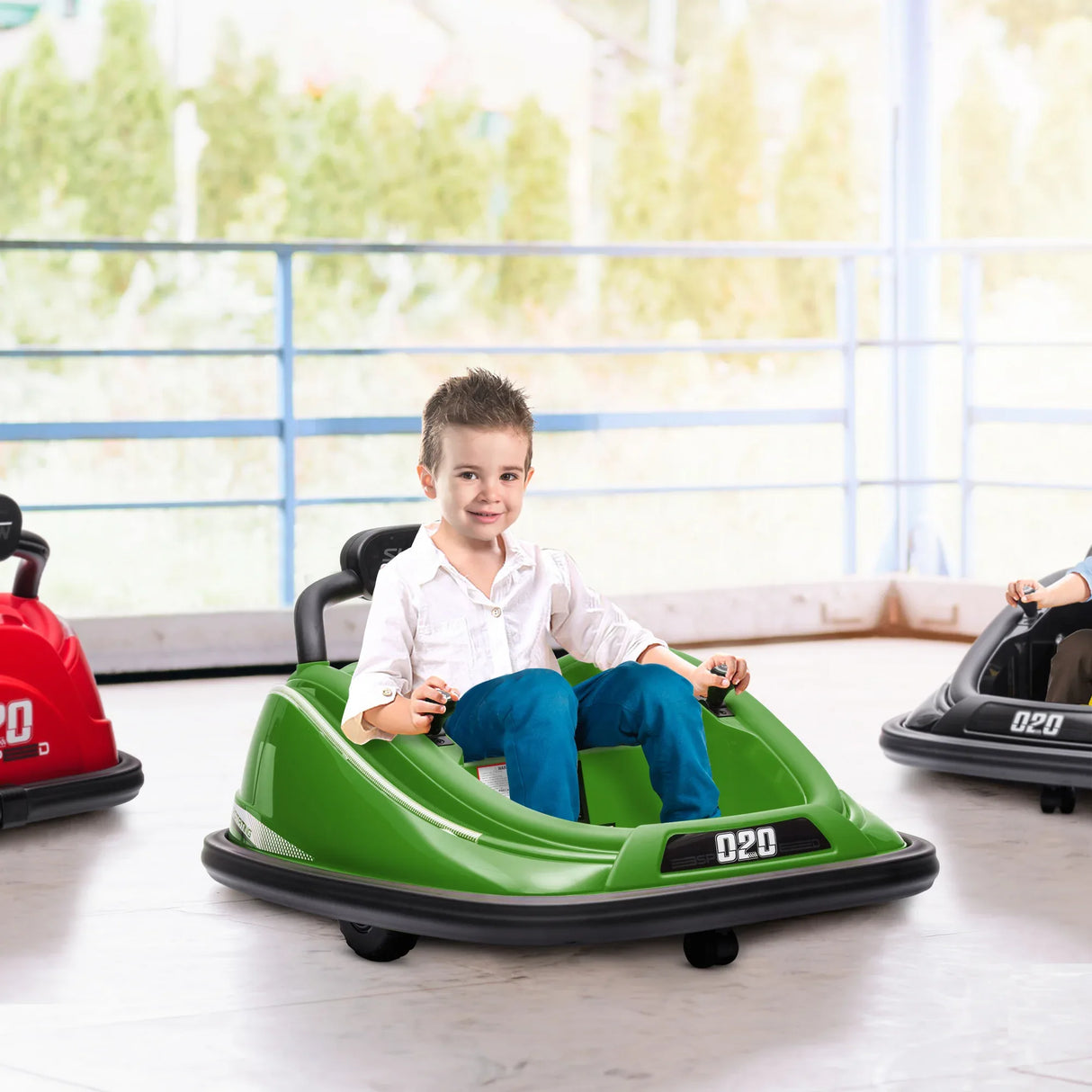 12V Remote Control Toddler Bumper Car With 360° Rotation - Omega Lifestyles