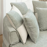 Modern Chenille Upholstered Barrel Accent Chair With Ottoman - Omega Lifestyles