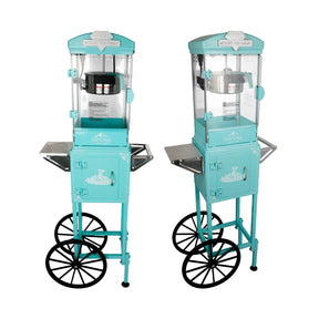 Portable Stainless Steel Cart Popcorn Machine With 10 Oz Kettle - Omega Lifestyles