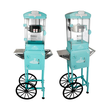 Portable Stainless Steel Cart Popcorn Machine With 10 Oz Kettle - Omega Lifestyles