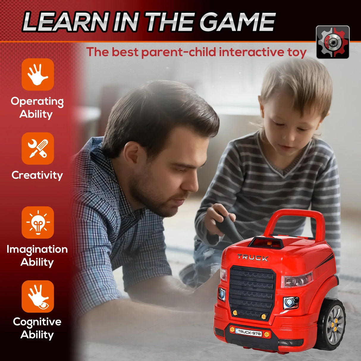 Kids Truck Engine Repair Toy With Realistic Sounds - Omega Lifestyles