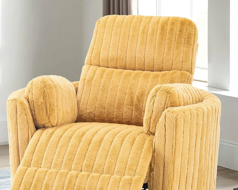 Contemporary Yellow Power Recliner Swivel Glider Chair - Omega Lifestyles