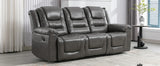 Home Theater 3-Seater Manual Recliner Chair With Cup Holders - Omega Lifestyles