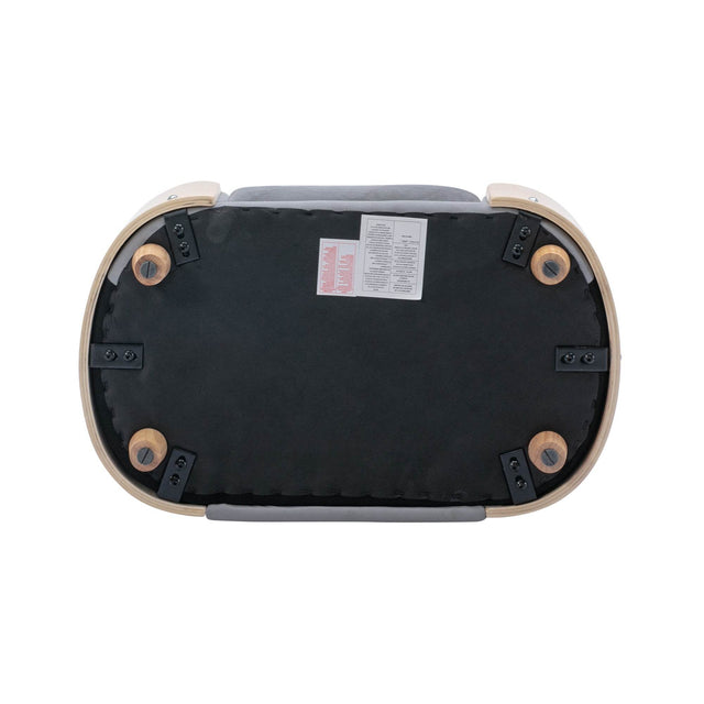 Scandinavian Style Solid Wood Elevated Pet Bed With Velvet Cushion - Omega Lifestyles