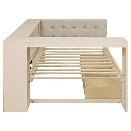 Twin Wood Platform Bed With Storage Drawers And Charging Station - Omega Lifestyles