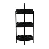 Modern 3-Tier Handwoven Metal Frame Side Table - Omega Lifestyles