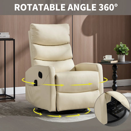 Heat Massage Recliner Chair With Swivel Rocker And Heating - Omega Lifestyles