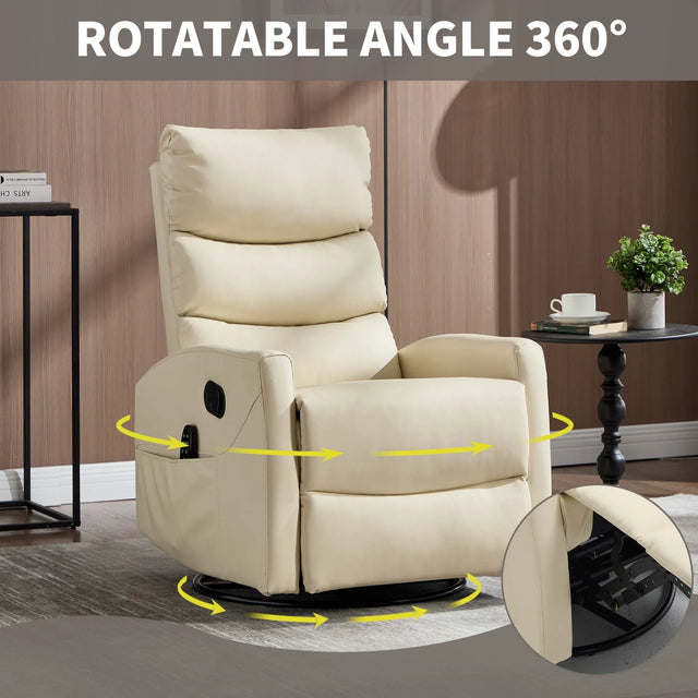 Heat Massage Recliner Chair With Swivel Rocker And Heating - Omega Lifestyles
