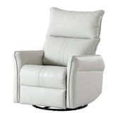 PU Reclining Rocking Chair With 360° Swivel And Footrest - Omega Lifestyles