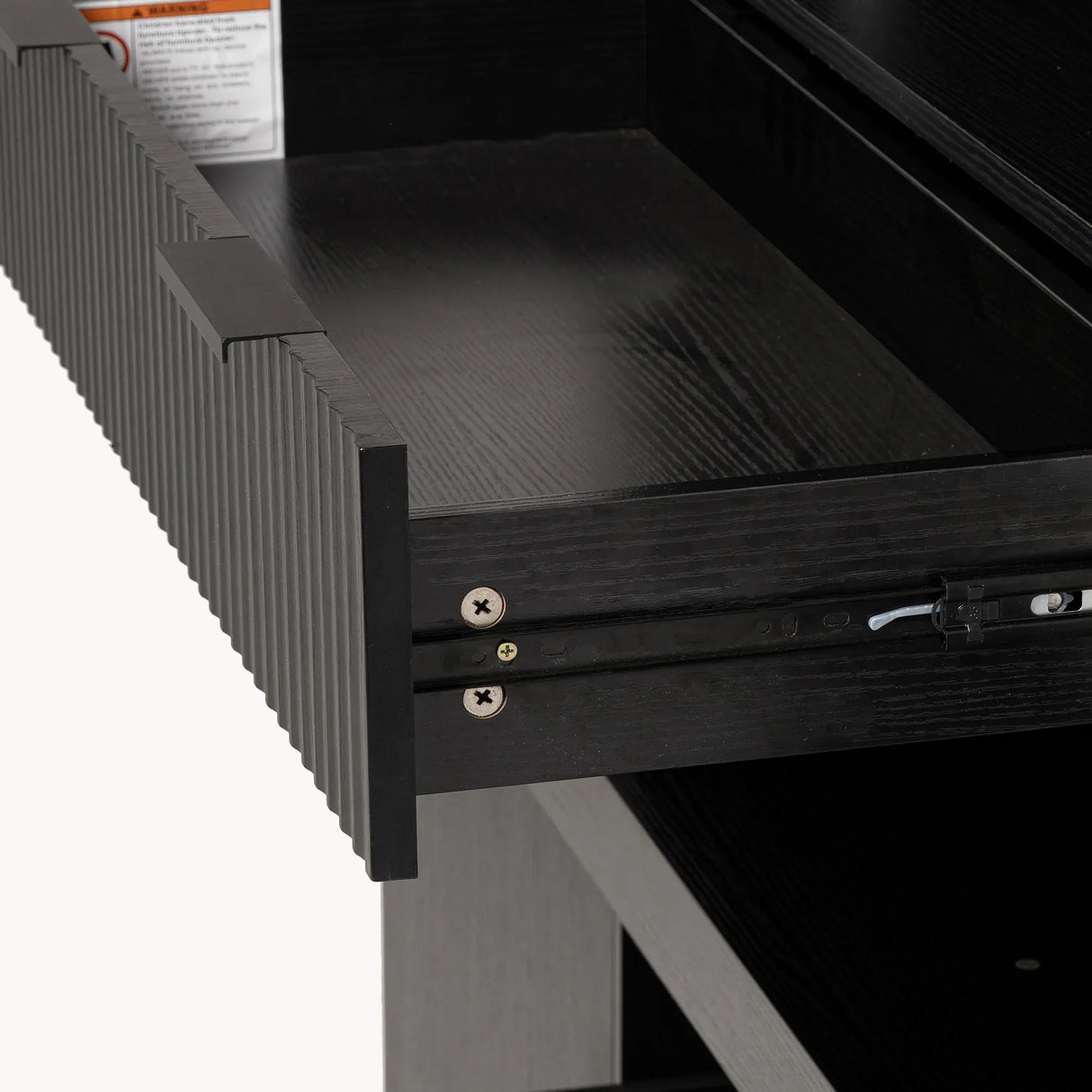 Fluted Freestanding Kitchen Pantry Cabinet With Drawers - Omega Lifestyles