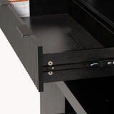 Fluted Freestanding Kitchen Pantry Cabinet With Drawers - Omega Lifestyles