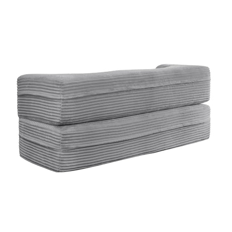 Full Size Plush Corduroy Folding Sleeper Sofa Bed With Pillows - Omega Lifestyles