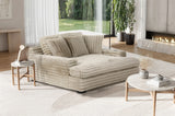 Corduroy Jumbo Chaise Armchair With Dual Cup Holders - Omega Lifestyles