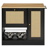 Pet Feeding Station With 2 Elevated Bowls And Storage - Sleep Galleria