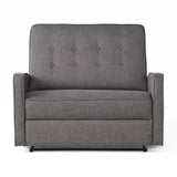 Gray Fabric Manual Recliner With Spacious Comfort