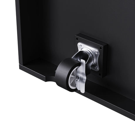 Large Kitchen Island Storage Cart With Bar Stools and Power Outlet - Omega Lifestyles