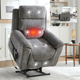 Medium-Firm Power Lift Recliner Chair With Massage Heat