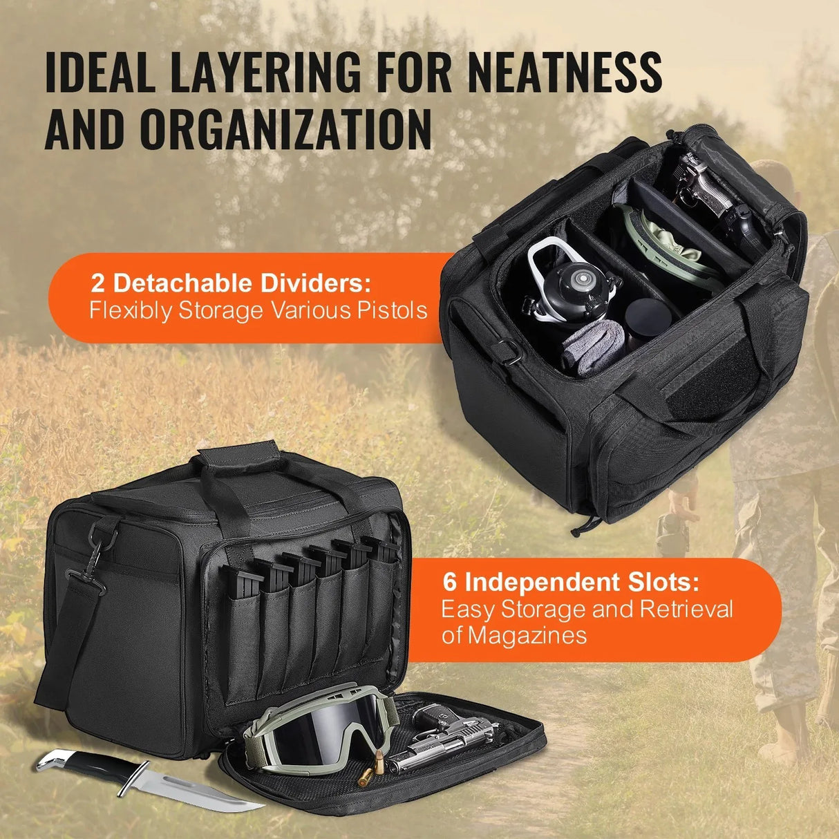 Tactical 3-Pistol Polyester Gun Range Bag - Omega Lifestyles