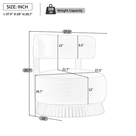 Modern Farmhouse Beige Bouclé Upholstered Accent Chair - Omega Lifestyles