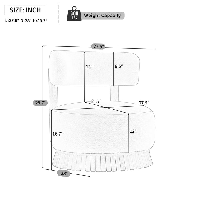 Modern Farmhouse Beige Bouclé Upholstered Accent Chair - Omega Lifestyles
