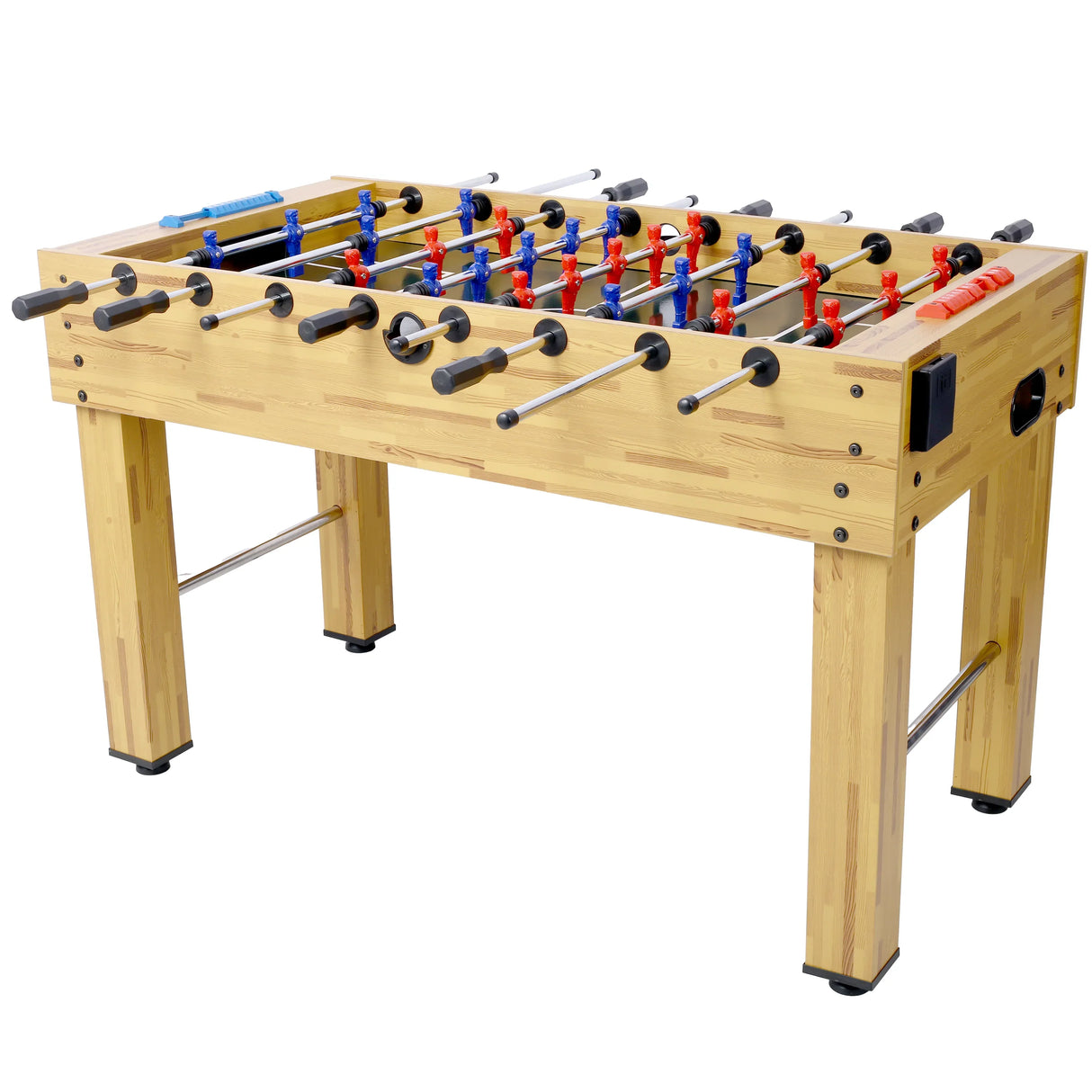 54-Inch Light Cherry Foosball Table With E-Z Spin Bearings - Omega Lifestyles