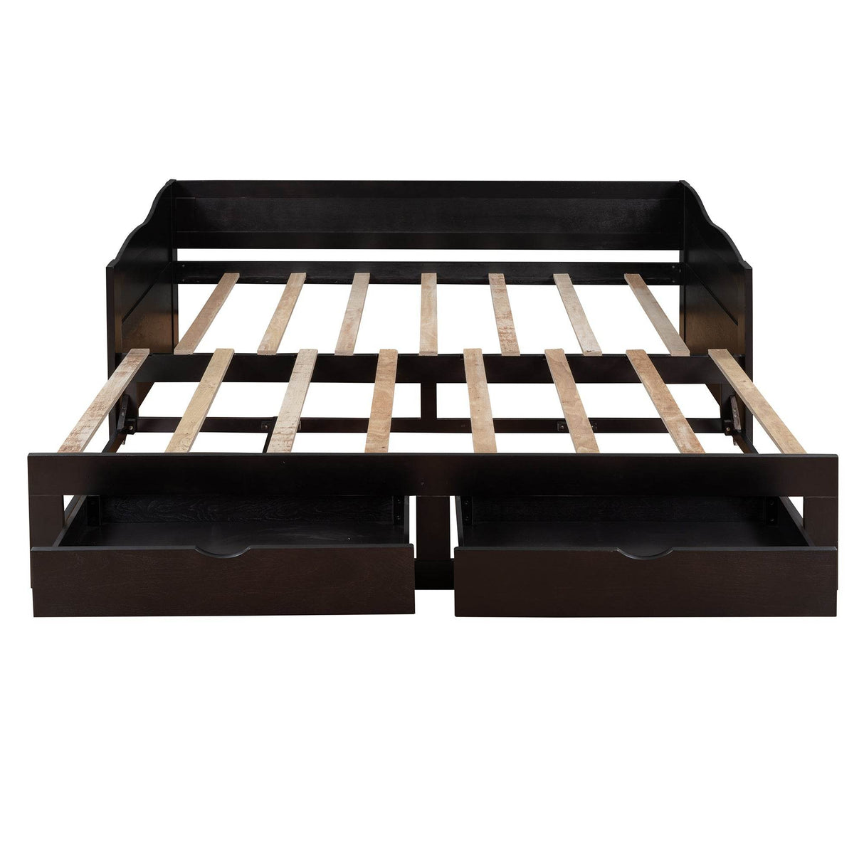 Twin Extendable Solid Wood Daybed With Trundle Drawers - Omega Lifestyles