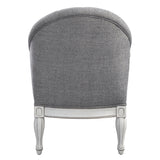Gray Fabric Upholstered Wooden Seating Chair - Omega Lifestyles