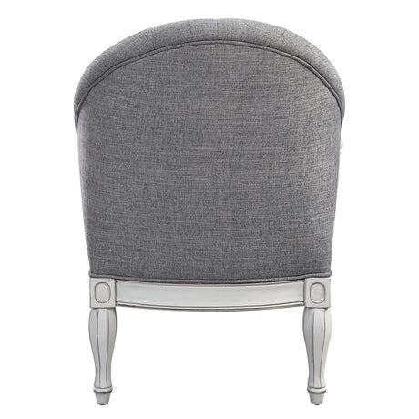Gray Fabric Upholstered Wooden Seating Chair - Omega Lifestyles