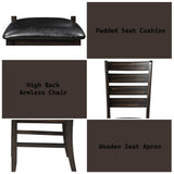 Set of 2 Faux Leather Upholstered Side Chairs - Omega Lifestyles