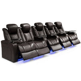 Ultra-Plush Genuine Leather Power Recliner With RGB Lighting - Omega Lifestyles