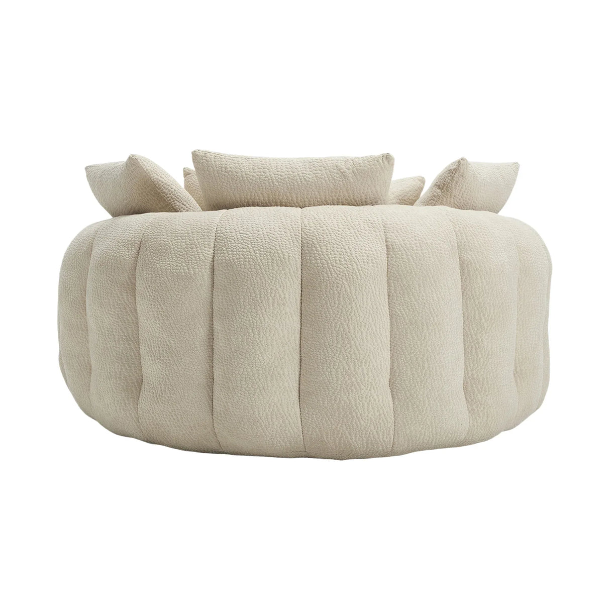 Oversized Chenille Memory Foam Bean Bag Sofa With Pillows - Omega Lifestyles