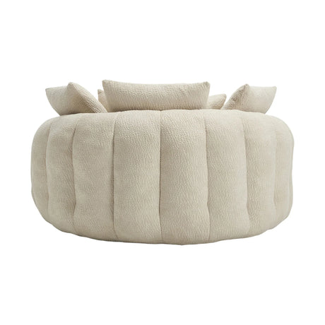 Oversized Chenille Memory Foam Bean Bag Sofa With Pillows - Omega Lifestyles