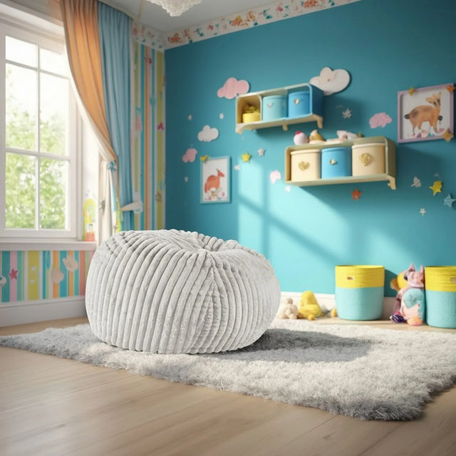 Memory Foam Plush Minky Grey Polyester Lounger 40-Inch - Omega Lifestyles