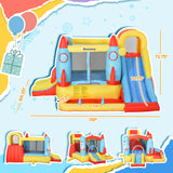 Kids Inflatable Bounce House With Slides Climbing Wall Trampoline - Omega Lifestyles