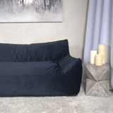Oversized Velvet Foam Filled 2-Seater Bean Bag Chair - Omega Lifestyles