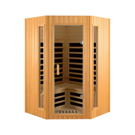 Two Person Hemlock Indoor Pentagonal Far Infrared Sauna Room - Omega Lifestyles