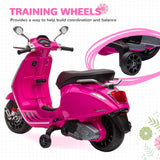 Kids 6V Vespa Licensed Electric Motorcycle With Music - Omega Lifestyles