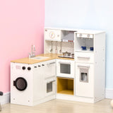 Wooden Kids Play Kitchen Set With Lights And Sound - Omega Lifestyles