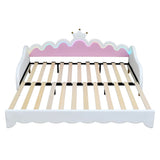 Twin Extending Upholstered Princess Daybed With LED Lights - Omega Lifestyles
