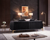 Modern Velvet Upholstered Wood Frame Sofa With Pillows - Omega Lifestyles