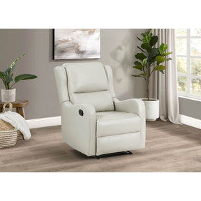 Ivory Faux Leather English Arm Recliner Chair - Omega Lifestyles
